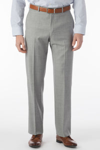 Super 120s Luxury Wool Serge Comfort-EZE Trouser in Light Grey, Size 36 (Dunhill Traditional Fit) by Ballin