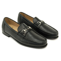 Snaffle Sheepskin Bit Loafer in Black by Alan Payne Footwear