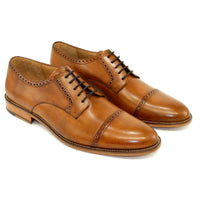 Cambridge Calfskin Cap-Toe Oxford in British Tan by Alan Payne Footwear