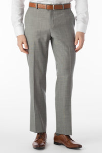 Sharkskin Super 120s Worsted Wool Comfort-EZE Trouser in Black and White (Flat Front Models) by Ballin