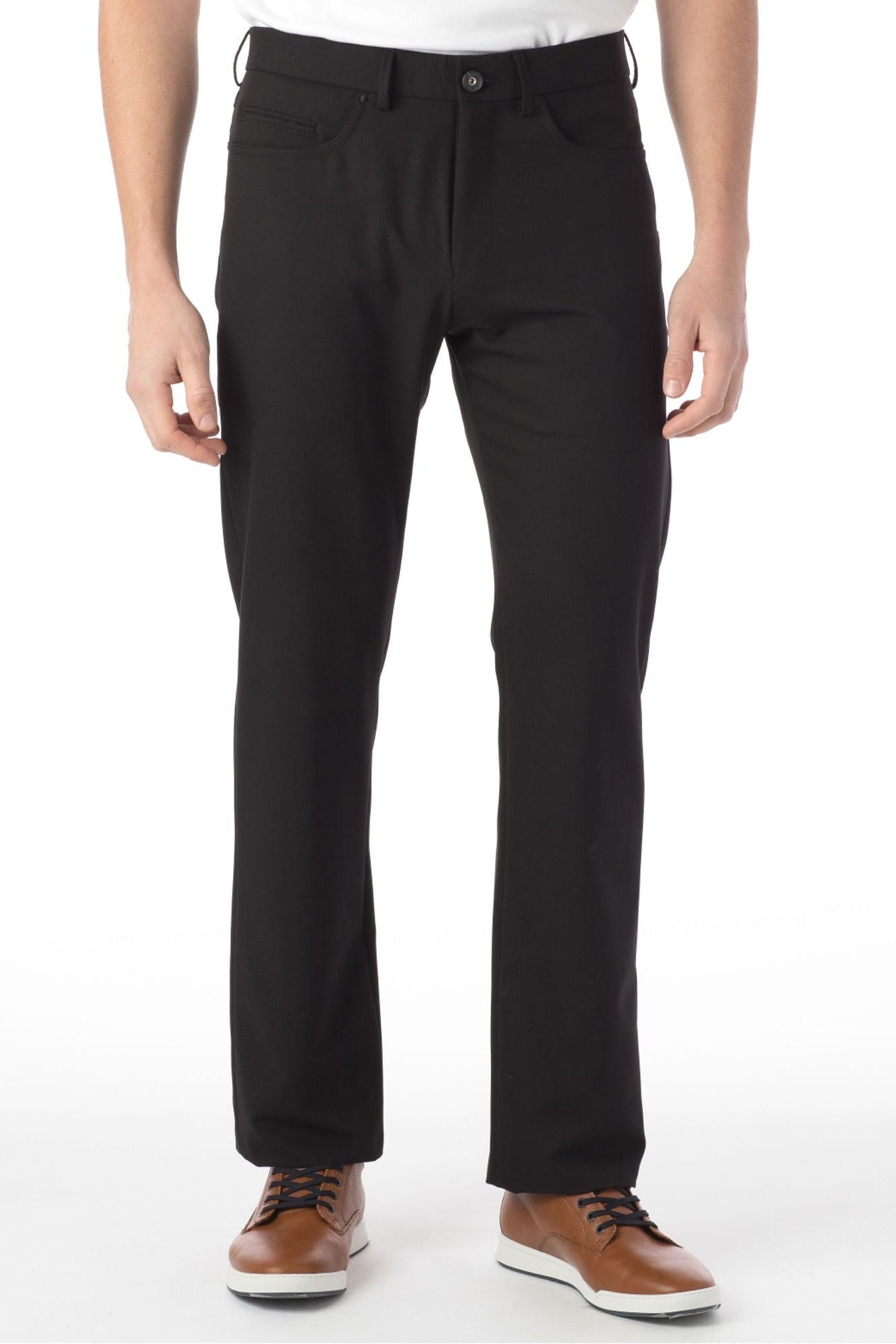 Comfort-EZE 5-Pocket Commuter Bi-Stretch Gabardine Pant in Black, Size 36 (Connor Modern Fit) by Ballin