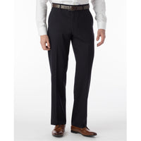 Super 120s Wool Travel Twill Comfort-EZE Trouser in Navy (Flat Front Models) by Ballin