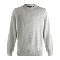 Extra Fine 'Zegna Baruffa' Merino Wool Crew Neck Sweater in Winter White by Viyella
