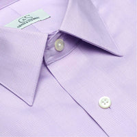 The Belmont - Wrinkle-Free Glen Plaid Cotton Dress Shirt in Lavender by Cooper & Stewart