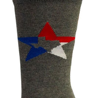 'Don't Mess with Texas' Cotton Socks in Grey Heather by Brown Dog Hosiery