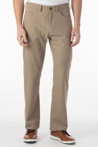 Comfort-EZE 5-Pocket Commuter Bi-Stretch Gabardine Pant in Khaki, Size 34 (Connor Modern Fit) by Ballin