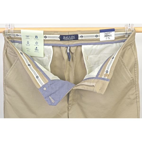 Techno-Cotton Gabardine Performance Shorts in Khaki by Ballin