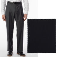 Super 120s Wool Travel Twill Comfort-EZE Trouser in Navy (Manchester Pleated Model) by Ballin