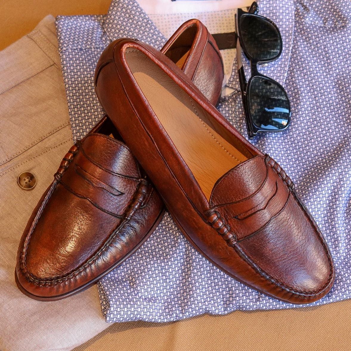 TB Phelps men\'s loafers size 14 T.B. Phelps Sundance Driving Shoe/Bison Brown - Andy Thornal  main image 2
