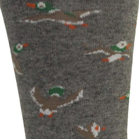 '1984 Duck Hunt' Cotton Socks in Light Grey Heather by Brown Dog Hosiery