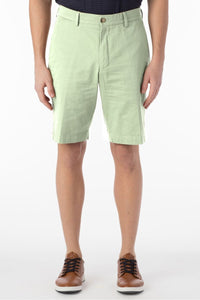 Stretch Cotton Linen Shorts in Avocado by Ballin