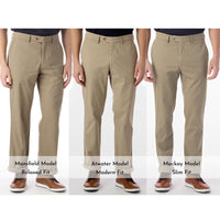 Perma Color Pima Twill Khaki Pants in True Khaki, Size 40 (Atwater Modern Fit) by Ballin