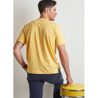 Crew Neck Peruvian Cotton Tee Shirt in Maize by Left Coast Tee