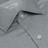 The Worthington - Wrinkle-Free Royal Oxford Cotton Dress Shirt in Charcoal by Cooper & Stewart