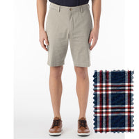 Summer Check Shorts in Navy and Red by Ballin
