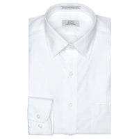 The Classic White - Wrinkle-Free Pinpoint Cotton Dress Shirt by Cooper & Stewart