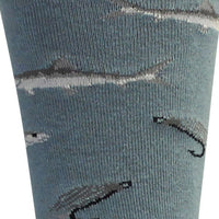 'Trunk Bay' Bonefish Cotton Socks in Bluestone by Brown Dog Hosiery