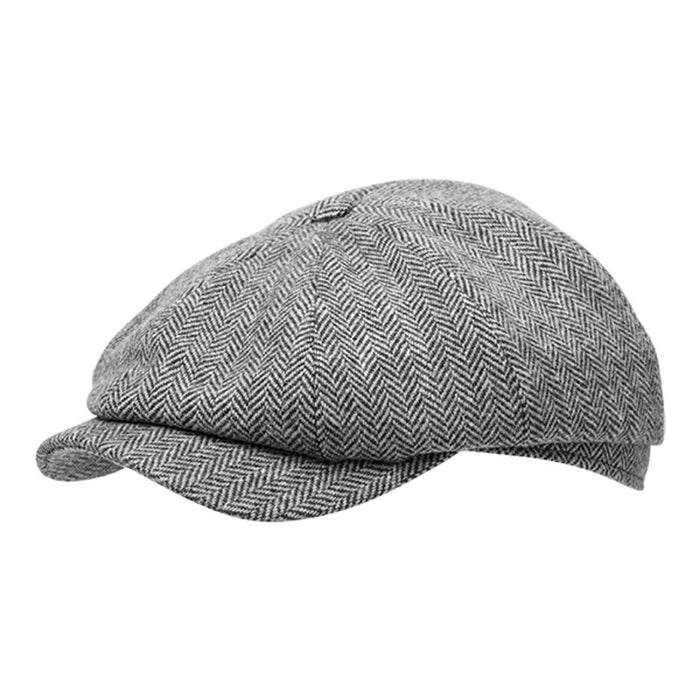 Newsboy Classic Shetland Wool Herringbone Cap (Choice of Colors) by Wigens