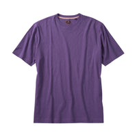 Melange Crew Neck Peruvian Cotton Tee Shirt in Purple Mélange by Left Coast Tee