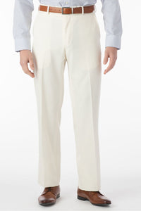 Comfort-EZE Micro Nano Performance Gabardine Trouser in Oyster, Size 40 (Dunhill Traditional Fit) by Ballin