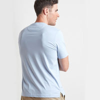 Crew Neck Peruvian Cotton Tee Shirt in Sky Blue by Left Coast Tee