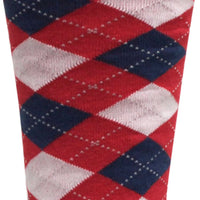 Argyle Cotton Socks in Red and Royal Blue by Brown Dog Hosiery