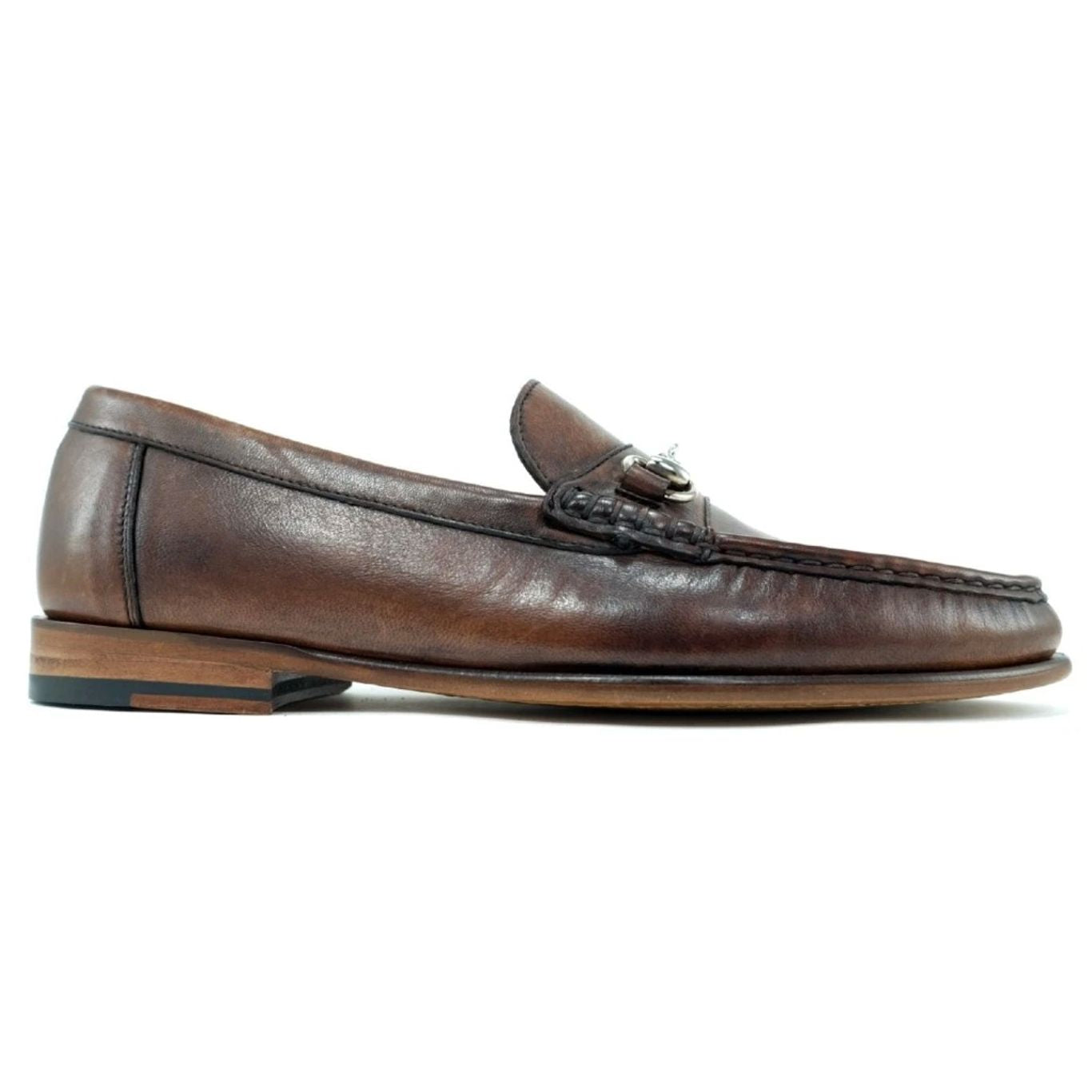 Snaffle Sheepskin Bit Loafer in Brown by Alan Payne Footwear