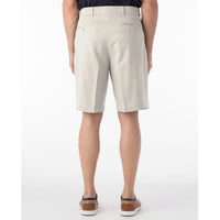 Micro Nano Travel Twill Performance Gabardine Pleated Shorts in Cream by Ballin