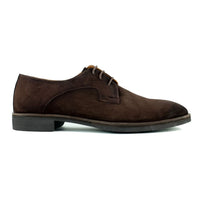 Louie Plain Toe Lace-Up Oxford in Brown Suede by Alan Payne Footwear