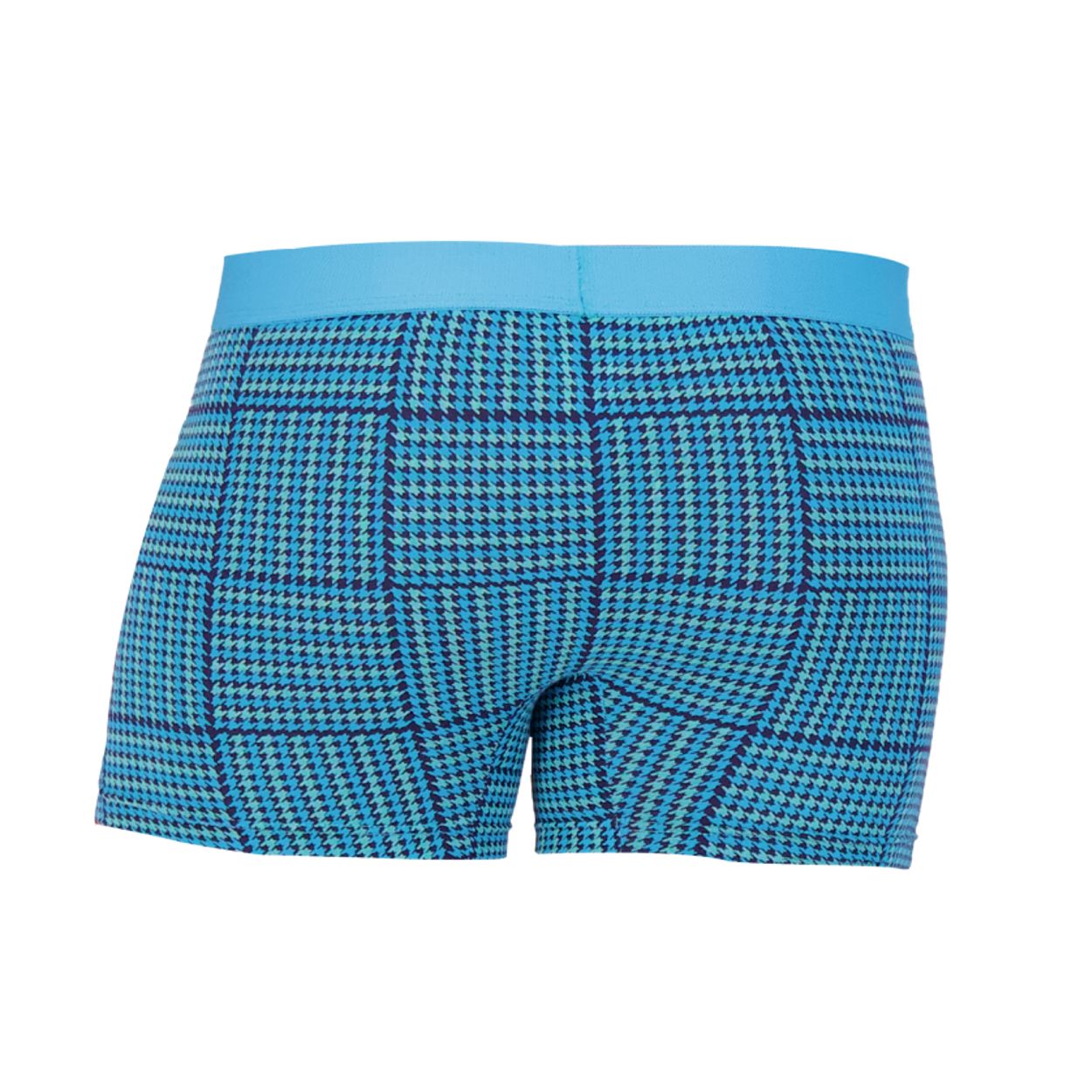 Boxer Brief w/ Fly in Blue Houndstooth by Wood Underwear