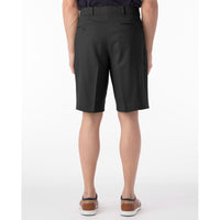 Micro Nano Travel Twill Performance Gabardine Pleated Shorts in Black by Ballin