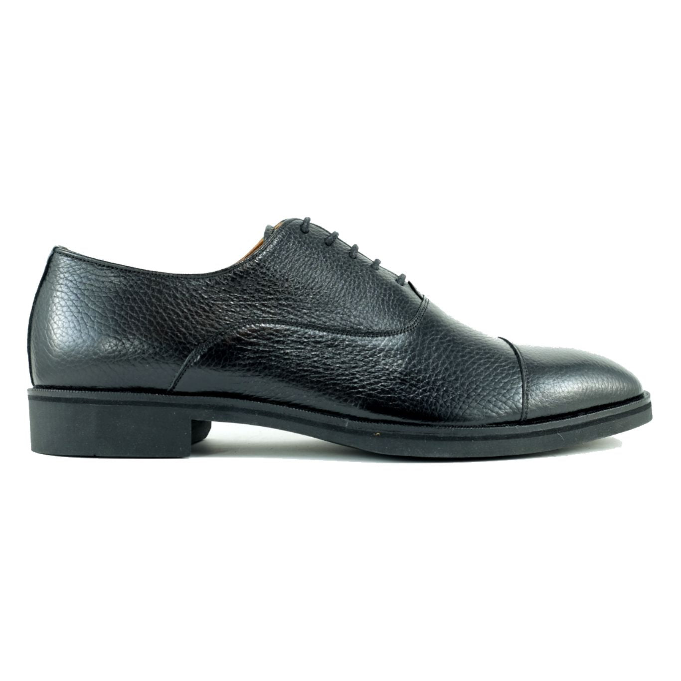 Bern Deerskin Cap-Toe Oxford in Black by Alan Payne Footwear