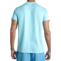 Short Sleeve Henley Lounge Shirt in Sky by Wood Underwear