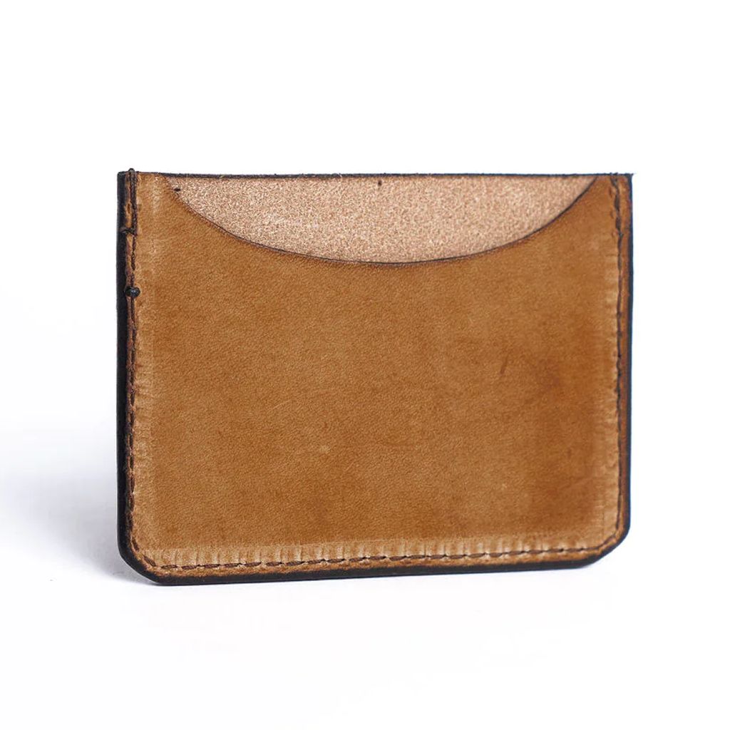 Natural Dublin Horween Leather Slim Wallet by Hooks Crafted Leather Co