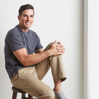 Melange Crew Neck Peruvian Cotton Tee Shirt in Gray Mélange by Left Coast Tee