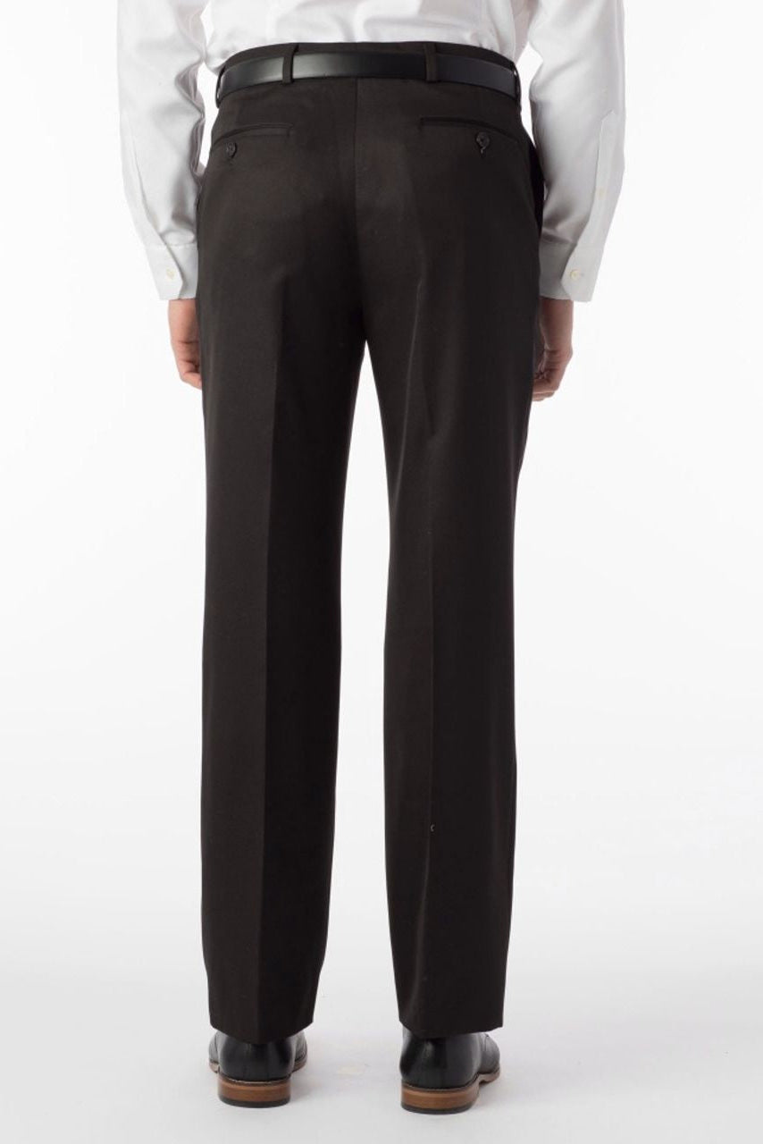 Comfort-EZE Micro Nano Performance Gabardine Trouser in Black, Size 36 (Dunhill Traditional Fit) by Ballin
