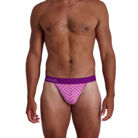 Thong in Purple Interlock by Wood Underwear