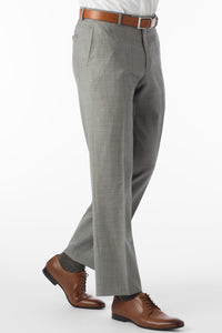Sharkskin Super 120s Worsted Wool Comfort-EZE Trouser in Black and White (Flat Front Models) by Ballin