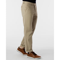 Perma Color Pima Twill Khaki Pants in True Khaki (Flat Front Models) by Ballin