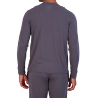 Henley Lounge Shirt in Iron by Wood Underwear