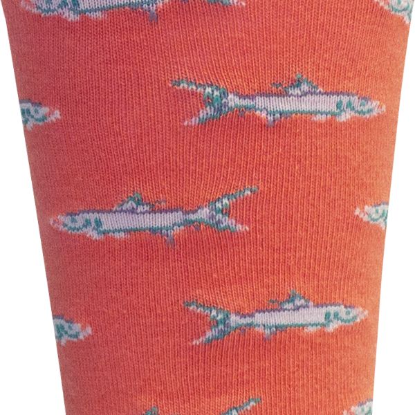 'Fort Myers' Tarpon Cotton Socks in Dubarry by Brown Dog Hosiery