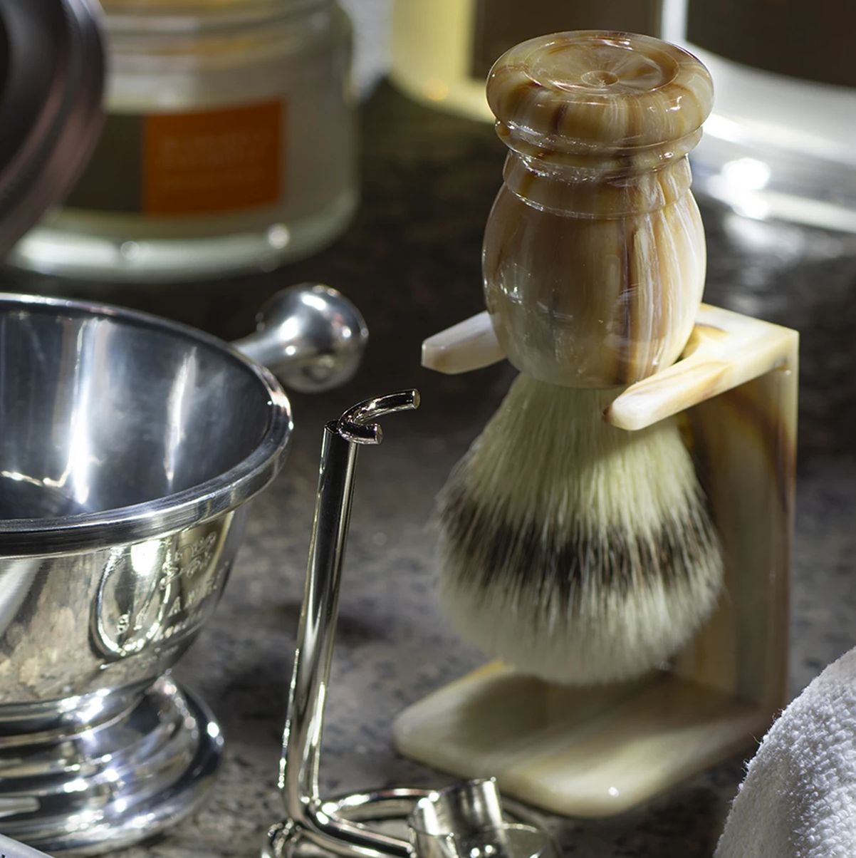 Natural Badger Shaving Brush in Tawny (Latte/Caramel) by St. James of London