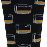 'Neat' Bourbon Pattern Cotton Socks in Navy by Brown Dog Hosiery