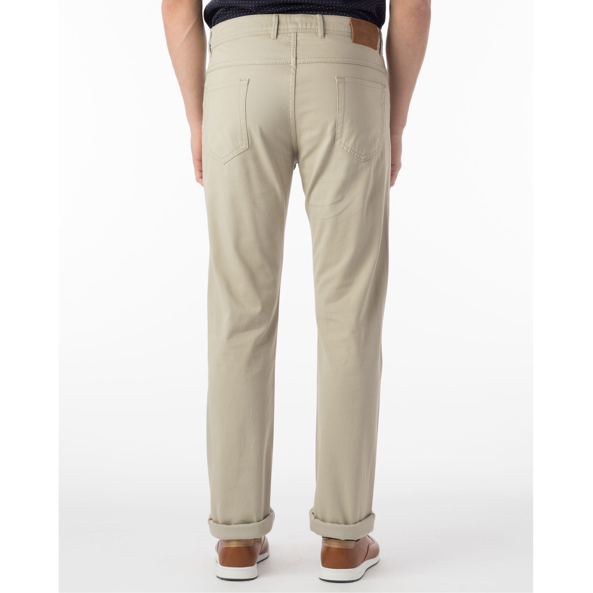 Perma Color Pima Twill 5-Pocket Pants in Stone (Size 31) (Crescent Modern Fit) by Ballin