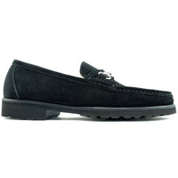 Wharton II Suede Bit Loafer in Black by Alan Payne Footwear