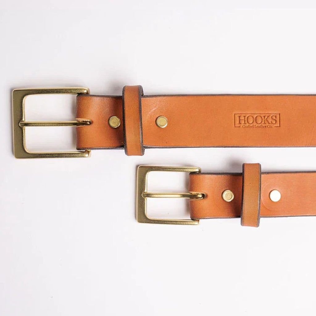 Black Bridle Leather Belt by Hooks Crafted Leather Co