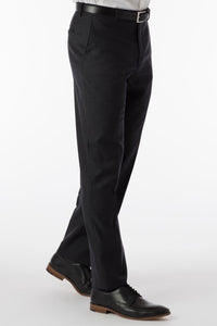 Super 120s Luxury Wool Serge Comfort-EZE Trouser in Charcoal (Flat Front Models) by Ballin