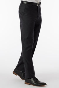 Super 120s Luxury Wool Serge Comfort-EZE Trouser in Charcoal (Flat Front Models) by Ballin