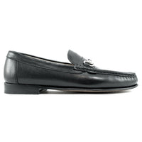 Snaffle Sheepskin Bit Loafer in Black by Alan Payne Footwear
