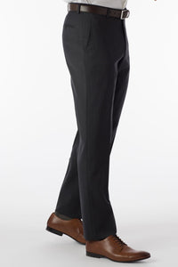Super 120s Wool Gabardine Comfort-EZE Trouser in Charcoal, Size 31 (Theo Slim Fit) by Ballin